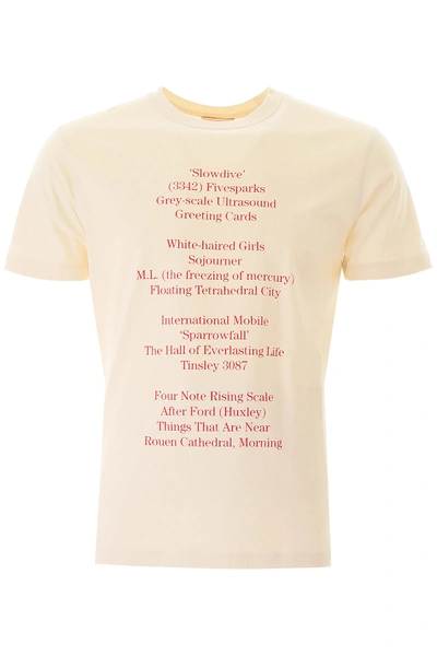 Shop Raf Simons History Of The World Print T-shirt In Ecru (beige)
