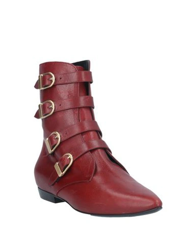 Shop Philosophy Di Lorenzo Serafini Ankle Boots In Brick Red