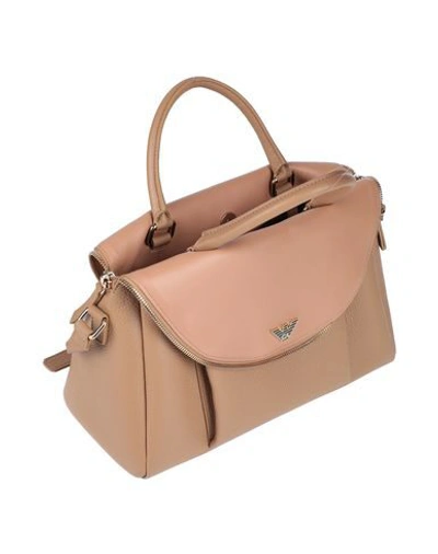 Shop Emporio Armani Handbag In Camel