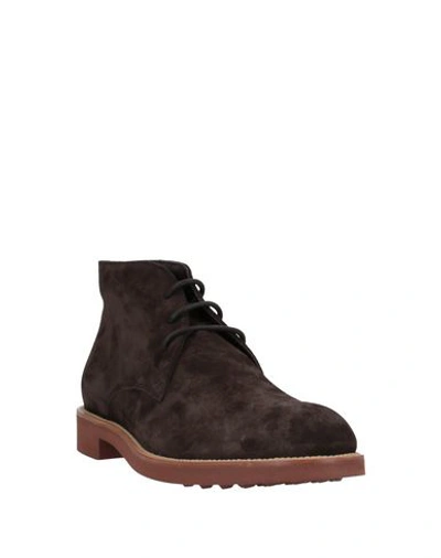 Shop Tod's Ankle Boots In Dark Brown