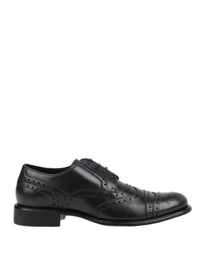 Shop Dolce & Gabbana Lace-up Shoes In Steel Grey