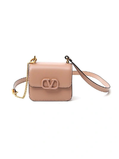 Shop Valentino Vsling Mini Shoulder Bag In Brown