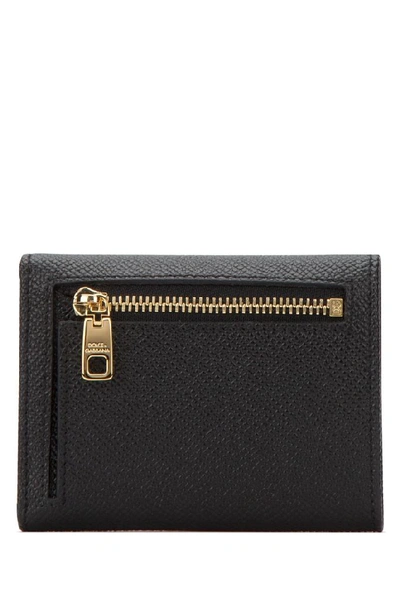 Shop Dolce & Gabbana Embellished Logo Wallet In Black