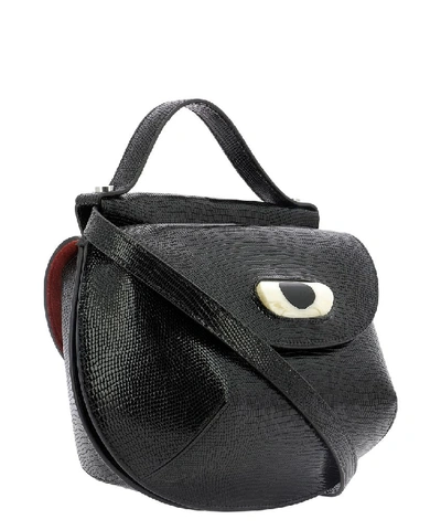 Shop Marni Cyclops Shoulder Bag In Black