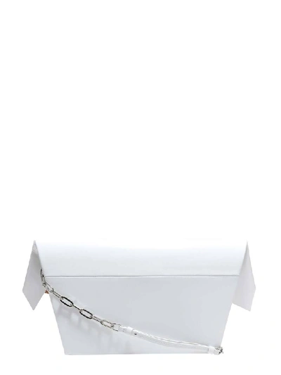 Shop Maison Margiela Snatched Clutch Bag In White