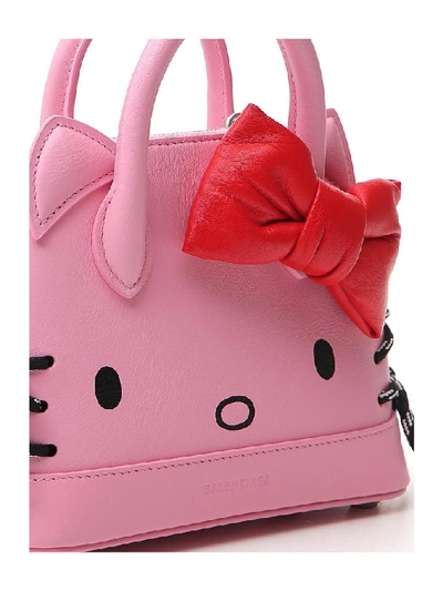 Shop Balenciaga Hello Kitty Xxs Top Handle Bag In Pink