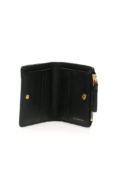 Shop Tory Burch Mcgraw Mini Foldable Wallet In Black