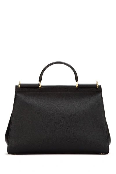 Shop Dolce & Gabbana Sicily Top Handle Tote Bag In Black