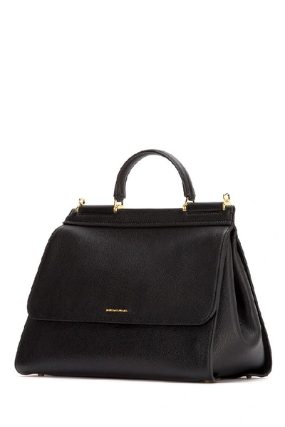 Shop Dolce & Gabbana Sicily Top Handle Tote Bag In Black