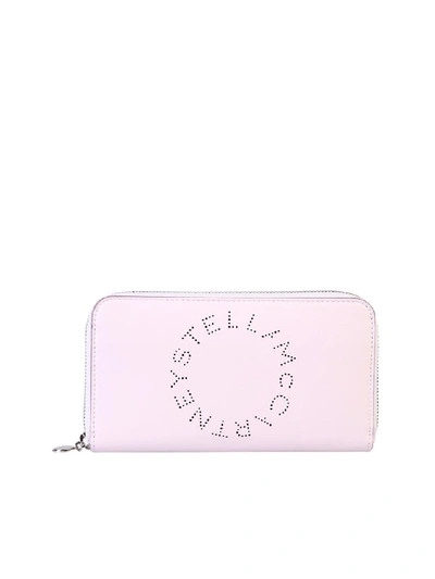 Shop Stella Mccartney Logo Continental Wallet In Pink