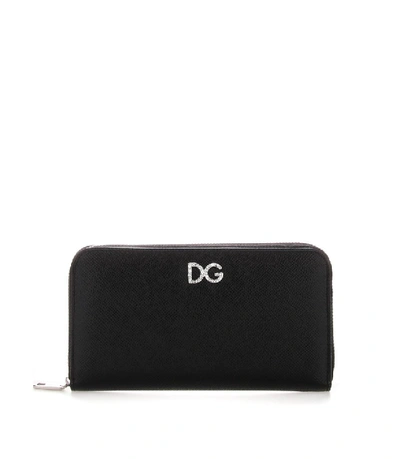 Shop Dolce & Gabbana Zip Around Wallet In Black