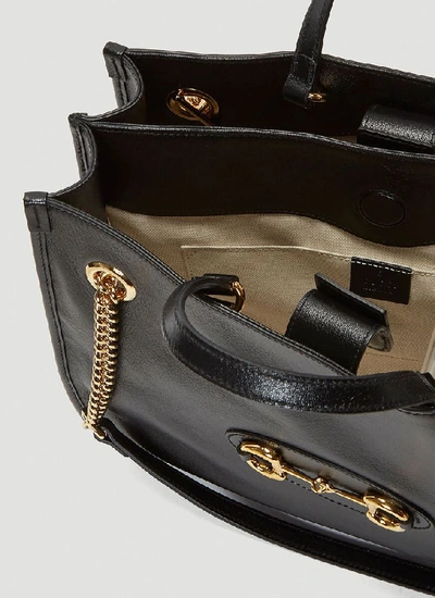 Shop Gucci Horsebit Tote Bag In Black