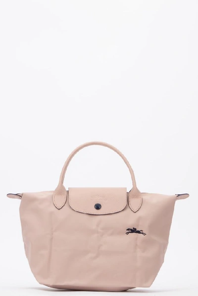 Shop Longchamp Le Pliage Club Small Top Handle Tote Bag In Beige