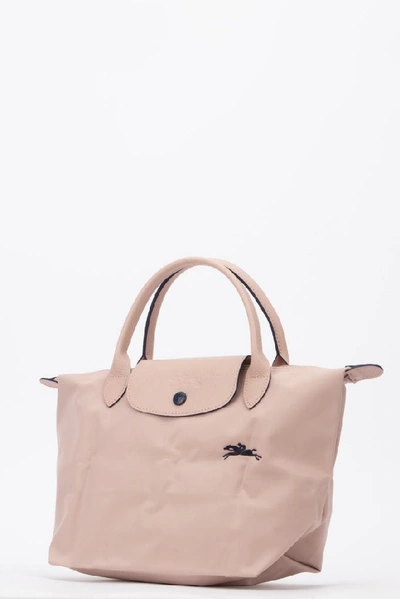 Shop Longchamp Le Pliage Club Small Top Handle Tote Bag In Beige