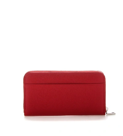Shop Dolce & Gabbana Zip Around Wallet In Red