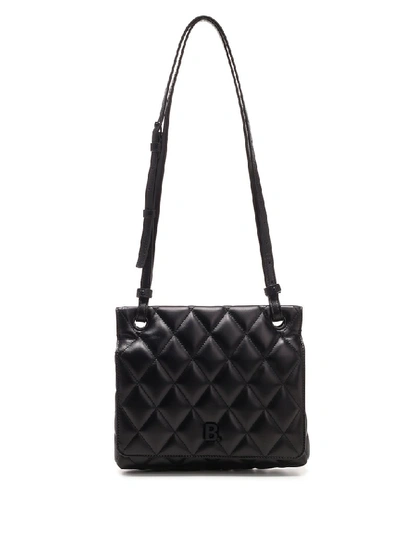 Shop Balenciaga B. Medium Quilted Shoulder Bag In Black