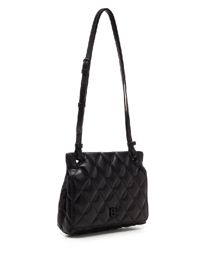 Shop Balenciaga B. Medium Quilted Shoulder Bag In Black