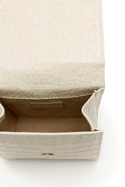 Shop By Far Embossed Clutch Bag In White