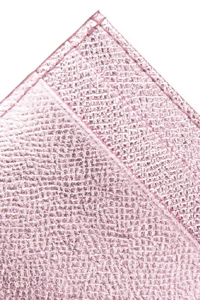 Shop Dolce & Gabbana Logo Metallic Cardholder In Pink