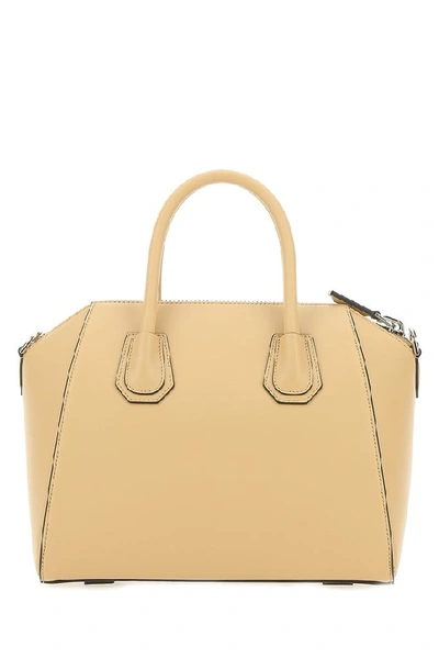 Shop Givenchy Antigona Logo Tote Bag In Beige