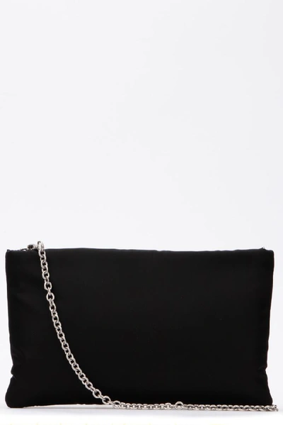 Shop Prada Jew Embellished Clutch Bag In Black