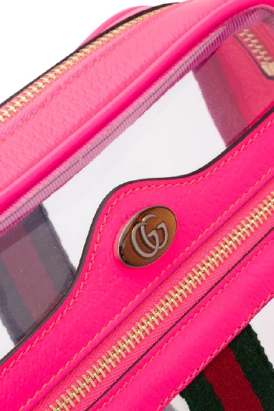 Shop Gucci Ophidia Mini Shoulder Bag In Pink