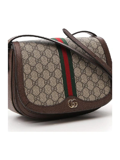 Shop Gucci Ophidia Gg Saddle Bag In Multi