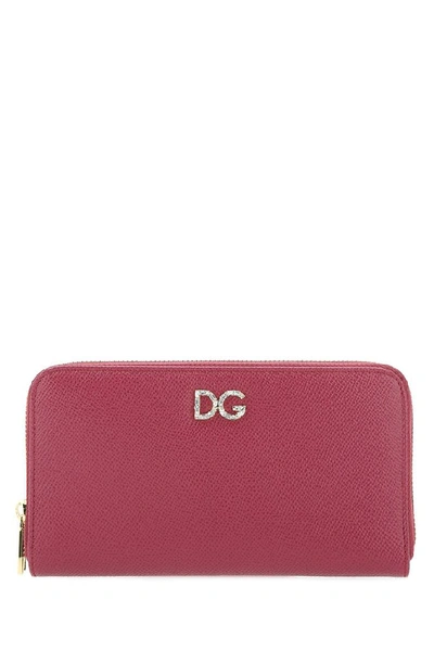 Shop Dolce & Gabbana Zip Around Wallet In Purple