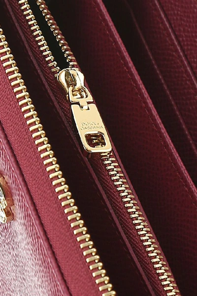 Shop Dolce & Gabbana Zip Around Wallet In Purple