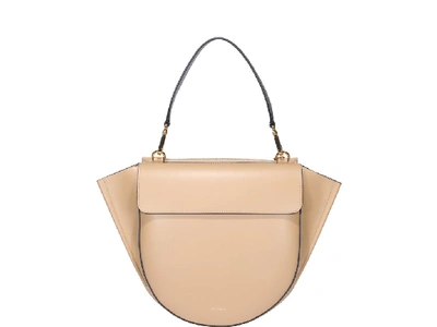 Shop Wandler Hortensia Medium Shoulder Bag In Beige