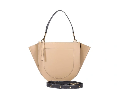 Shop Wandler Hortensia Medium Shoulder Bag In Beige