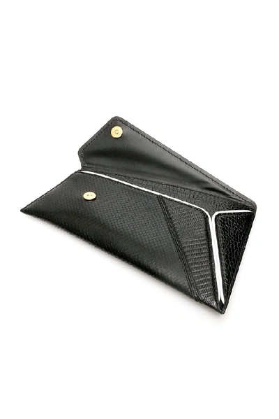 Shop Moschino Logo Geometric Clutch Bag In Black