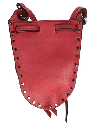 Shop Isabel Marant Studded Bucket Bag In Red