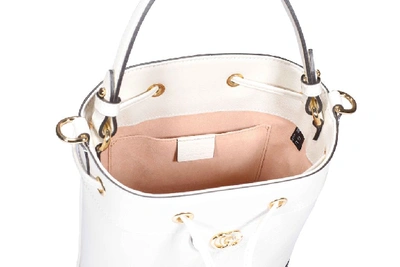 Shop Gucci Ophidia Bucket Bag In White