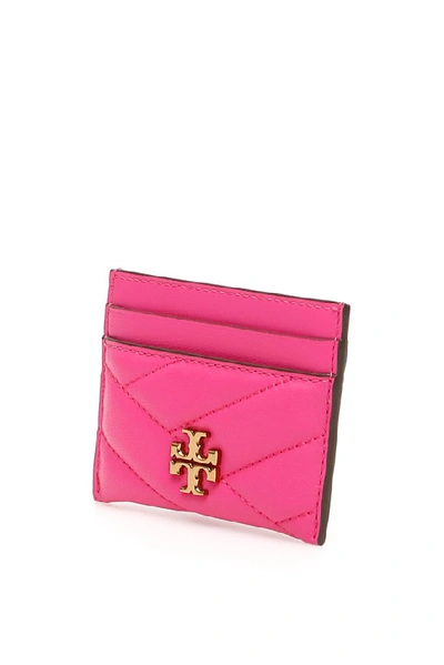 Tory Burch Kira Quilted Leather Card Holder In Crazy Pink | ModeSens