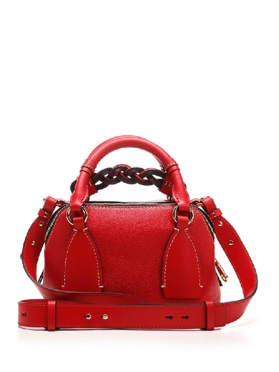 Shop Chloé Small Daria Bag In Red