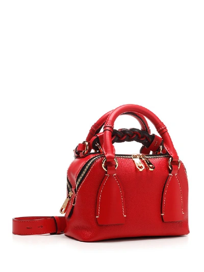 Shop Chloé Small Daria Bag In Red