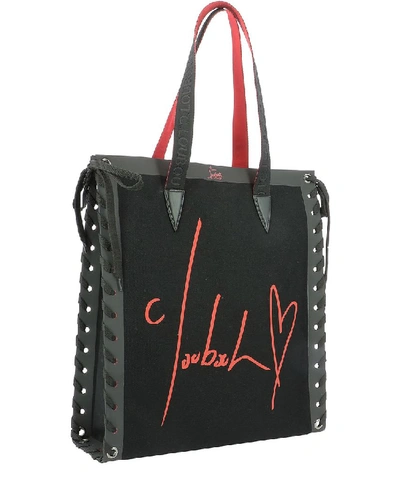 Shop Christian Louboutin Logo Tote Bag In Black