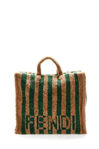 Shop Fendi Logo Tote Bag In Multi