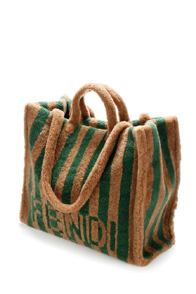 Shop Fendi Logo Tote Bag In Multi