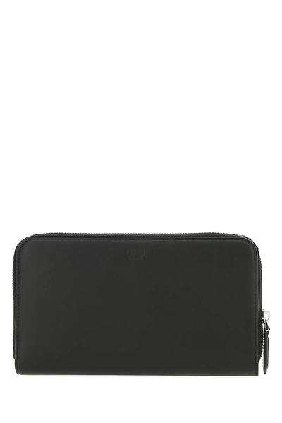 Shop Fendi Logo Stripe Zipped Wallet In Multi