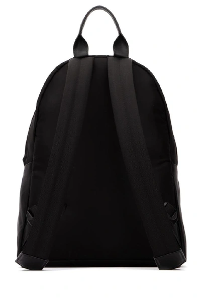 Shop Versace Logo Backpack In Black