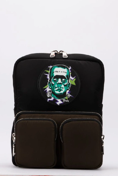Shop Prada Frankenstein Backpack In Black