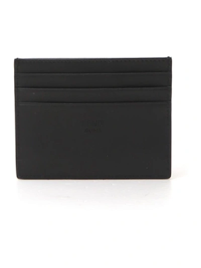 Shop Fendi Embossed Logo Cardholder In Black