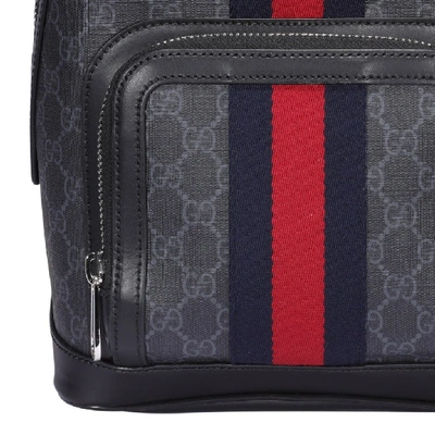 Shop Gucci Gg Supreme Web Backpack In Multi