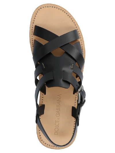 Shop Dolce & Gabbana Gladiatore Sandals In Black