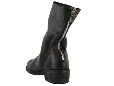 Shop Guidi Back Zip Mid Boots In Black