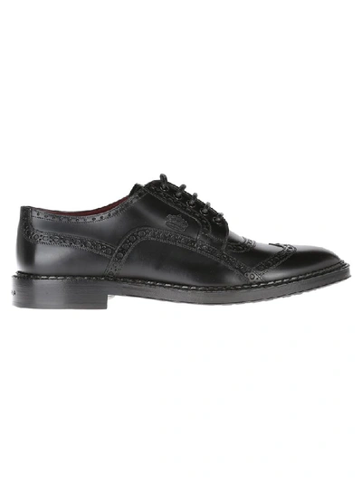 Shop Dolce & Gabbana Brogue Lace Up Derby Shoes In Black