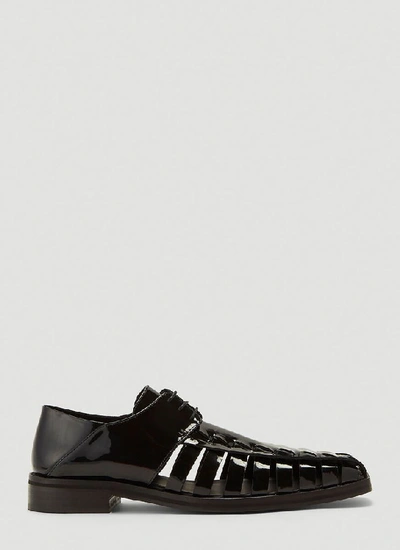 Shop Martine Rose Tyrone Cut Out Derby Shoes In Black