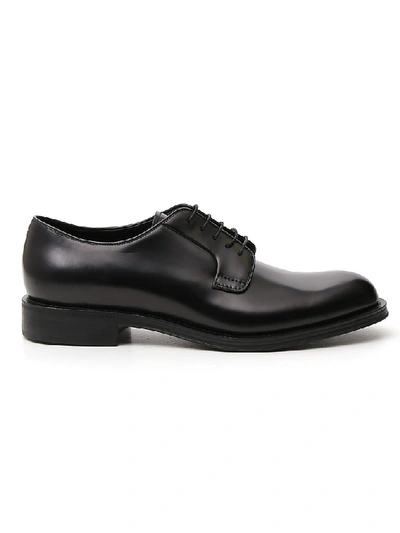 Shop Prada Derby Shoes In Black